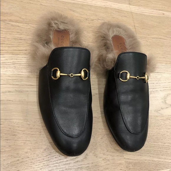 gucci slide fur